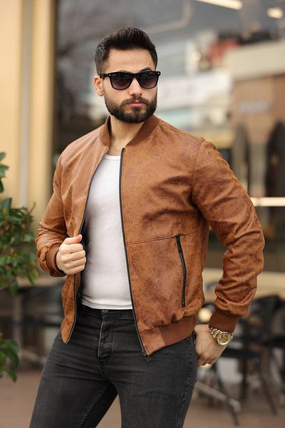 KOCCI Εποχιακό μπουφάν Napa Leather College