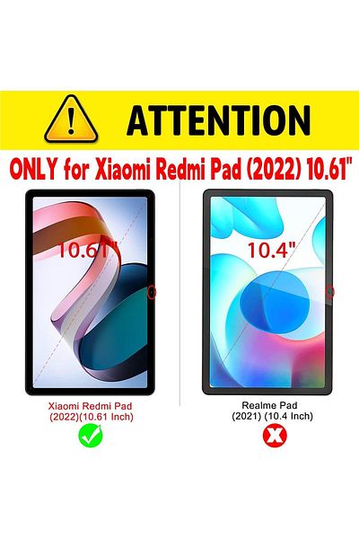 erorex حافظة eWINNER متوافقة مع جهاز Xiaomi Redmi Pad مقاس 10.61 بوصة تم إصدارها عام 2022 مع حامل ثلاثي الطي رفيع وذكي