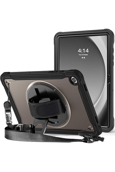 erorex حافظة ProCase Rugged لجهاز Galaxy Tab A9 Plus مقاس 11 بوصة 2023 - أسود