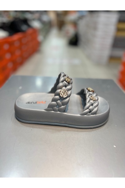 Akınal Bella Γυναικείες παντόφλες με διπλό λουράκι Stone Ultrasoft Sole