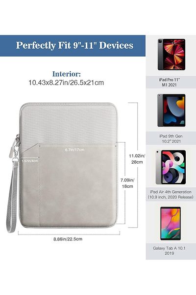erorex حقيبة حمل TERRIFI 9-11 بوصة لجهاز iPad Pro 11 2021-2018، iPad Air 5/4 10.9، iPad