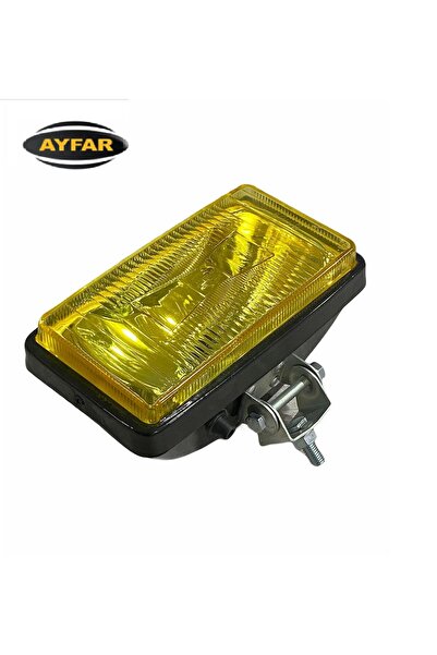 AYFAR SİS LAMBASI DİKDÖRTGEN BÜYÜK SARI METAL (KAPAKSIZ) (DESENLİ CAM) (223*127*96 MM)