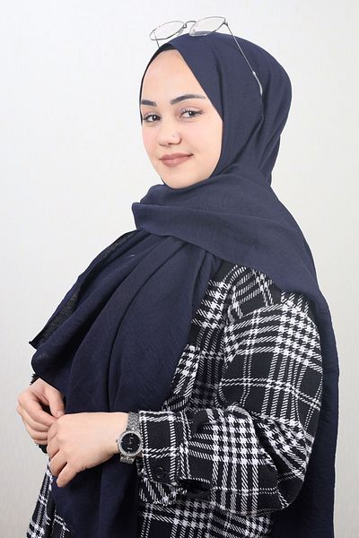 FİVE Πέντε μονόχρωμα σάλια Vista - Pattern-01 - Navy Blue