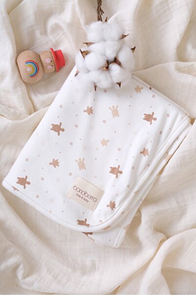 Bondberro Çift Taraflı İnterlok Örtü & Battaniye  %100 Pamuk Oeko-teks Sertifikalı 100 X 85 Cm