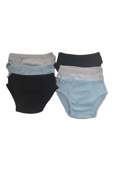 Panda Kiddo Boy's 6-Piece Colorful Ribbed Panties