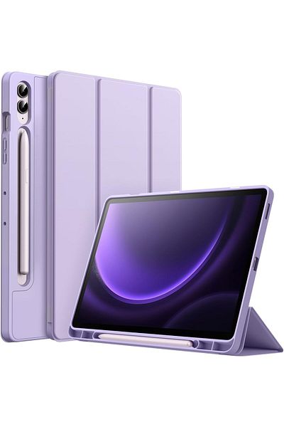 erorex حافظة JETech لجهاز Samsung Galaxy Tab S9 FE+ / S9 FE Plus مقاس 12.4 بوصة مع حامل قلم S، من مادة TPU الناعمة