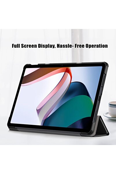 erorex For Xiaomi Redmi Pad Se 11" Tablet Cover Pu Case,Black