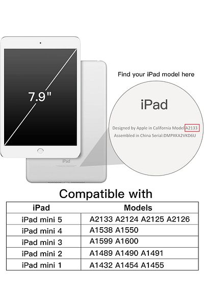 erorex حافظة JETech للأطفال لجهاز iPad mini 5/4/3/2/1 (7.9 بوصة، موديل 2019/2015/2014/2013/2012) مع شاشة مدمجة