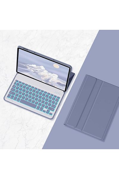 erorex حافظة لوحة مفاتيح بإضاءة خلفية من Fegishilly متوافقة مع Lenovo Tab P12 مقاس 12.7 بوصة، حافظة ناعمة ذكية مع