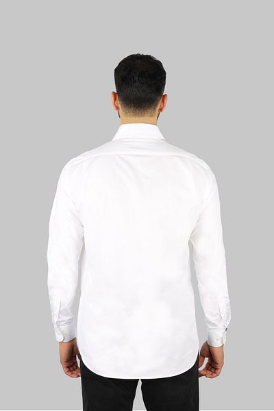 PAUL&SHARK Men's Slim Fit White T-Shirt-Long Sleeve with Brand Logo 25413504 -010