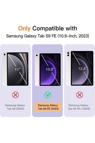 erorex JETech Case for Samsung Galaxy Tab S9 FE 10.9-Inch - Light Purple