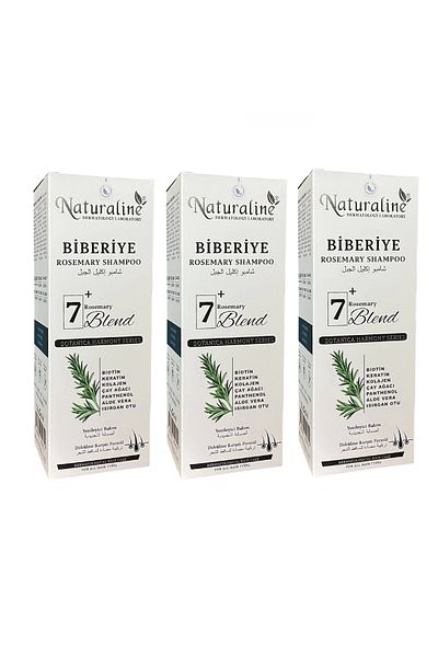 Naturaline Professional Rosemary Shampoo 400 ml 3 Pieces Roemary Shampoo 7 Natural Composition