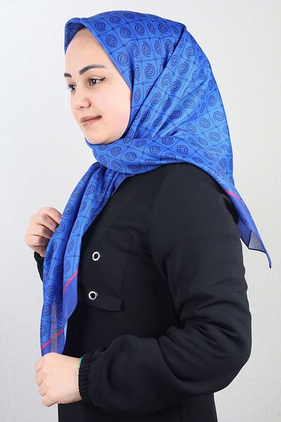 Emproyal Φουλάρι από φυσικό βαμβάκι με σχέδιο - Μοτίβο-05 - Χρώμα-22