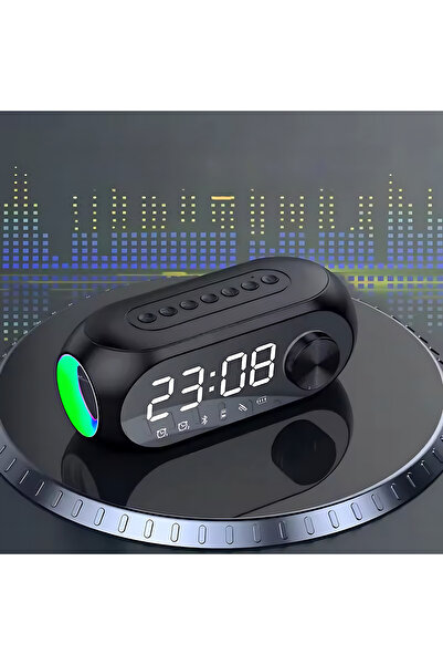 Artnest Dijital Çalar Saat S8 RGB Led Işıklı Bluetooth Bas Hoparlör MP3 FM Ra...