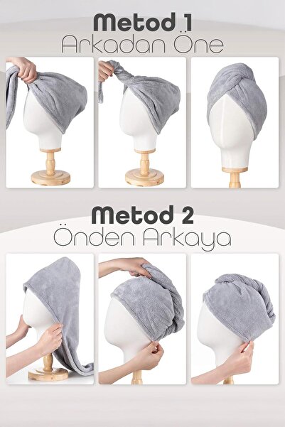 Telvesse Набір з 2 мікрофібрових рушників для волосся - пляжний рушник для волосся, рушник для ванної, рушник для сушіння волосся, крем для волосся, бірюзовий