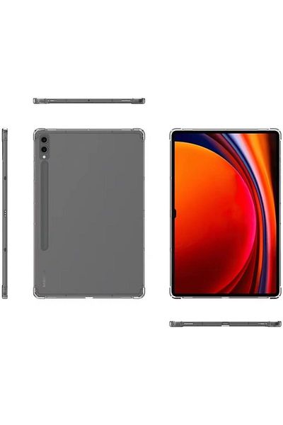 erorex (1+2 قطعة) جراب شفاف من SCAUA متوافق مع Samsung Galaxy Tab S9 FE+ / S9 FE Plus مع شاشة