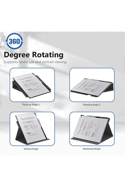 erorex حافظة LBMT لجهاز Remarkable Paper Pro Color مقاس 11.8 بوصة، مع عرض متعدد وغطاء Book Folio للسكون/التنشيط التلقائي