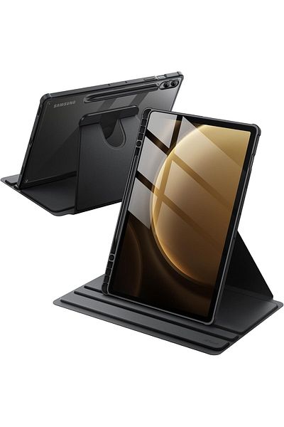 erorex حافظة JETech الدوارة لجهاز Samsung Galaxy Tab S10+ 2024 - أسود