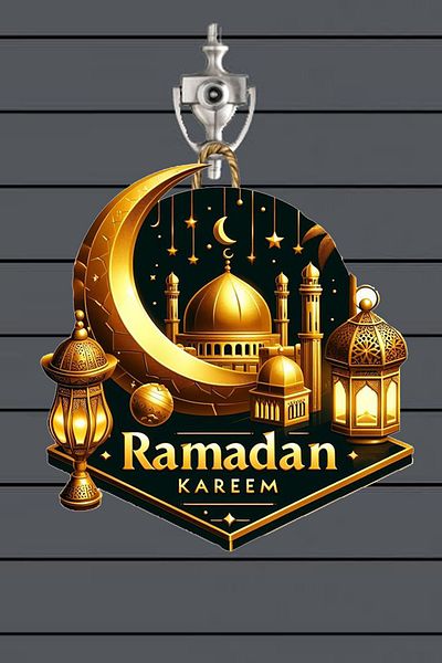 samsunlazer Modern Door Ornament Wooden Welcome City Ramadan Outdoor Door Ornament