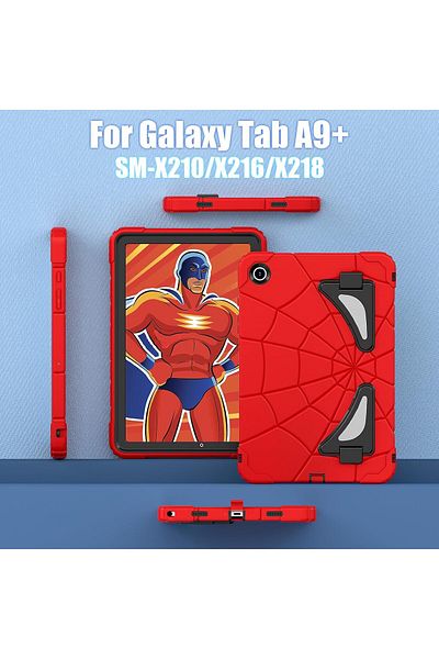 erorex . حافظة GBUFIYSN لجهاز Galaxy Tab A9 Plus مقاس 11 بوصة 2023 - أحمر وأسود