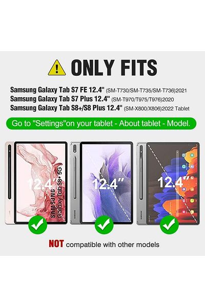 erorex حافظة لوحة مفاتيح Nillkin Bumper Combo مصممة لجهاز Samsung Galaxy Tab S8 Plus/S7 Plus/S7 FE، قلم