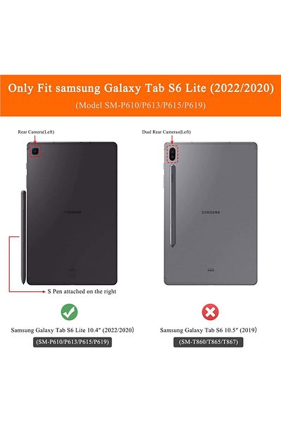 erorex حافظة XIEHUZA لجهاز Samsung Galaxy Tab S6 Lite مقاس 10.4 بوصة 2022 (SM-P613/P619) و2020 (SM-P610/P615)،