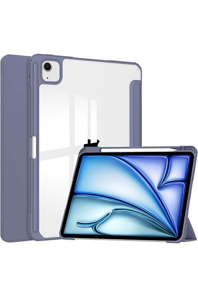 erorex جراب Fegishilly متوافق مع جهاز iPad Air 13 بوصة 2024، شفاف من الأكريليك ومضاد للاصفرار