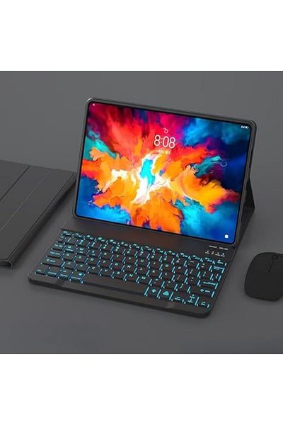 erorex حافظة لوحة مفاتيح Fegishilly متوافقة مع Lenovo Tab P12 مقاس 12.7 بوصة 2023، لوحة مفاتيح بإضاءة خلفية 7 ألوان مع