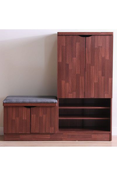 Danube Home Alegra 23-pair Shoe Cabinet -dark Brown L120xw40xh120cm