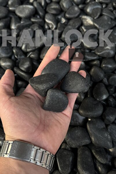 AHS Siyah Bazalt Taş 5 Kg 2-4 Cm Dolomit Dere Çakıl Bahçe Peyzaj Süs Taşı Sak...