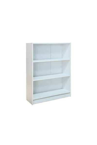 Danube Home مكتبة Kernel ذات 3 طبقات - بيضاء الطول 80 × العرض 28 × الارتفاع 106 سم