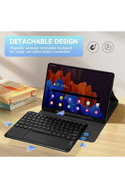 HYX Universal 11-inch Keyboard Case for Samsung Galaxy Tab S7/S8/S9/S9 FE - Magnetic Detachable