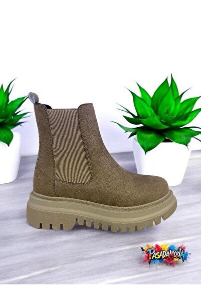 PASADAMODA KADIN YANLARI LASTİKLİ KOLAY GİYİMLİ BOT B-654