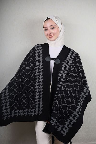 BAYSEM Knitwear Poncho - Pattern-06 - Color-01