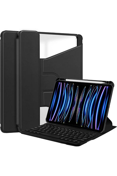 erorex حافظة لوحة مفاتيح Fegishilly متوافقة مع iPad Pro 11 2024 (الجيل الخامس) مقاس 11 بوصة مع حامل دوار ذكي