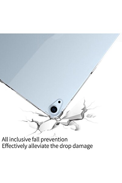 007 Loconi Transparent Case for iPad Air 11 inch M2 (2024) with Pencil Holder, Slim TPU Shockproof