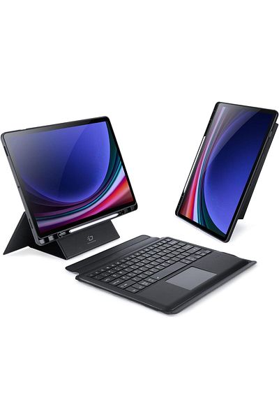 erorex لوحة مفاتيح تتبع Fegishilly متوافقة مع Samsung Galaxy Tab S10 Plus/Tab S10+ مقاس 12.4 بوصة 2024