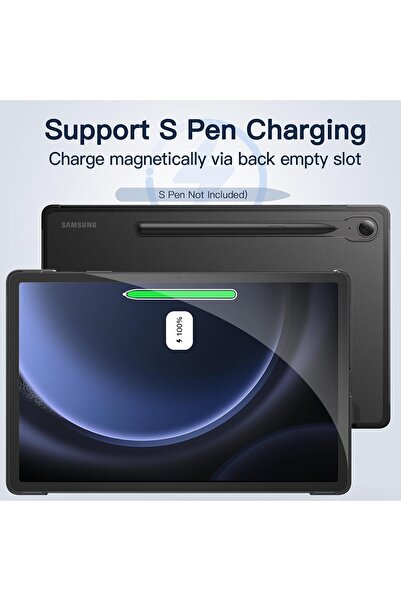HYX Case for Samsung Galaxy Tab S10 Lite/S10 FE/S9 FE 10.9-Inch, Slim Translucent Back Tri-Fold S