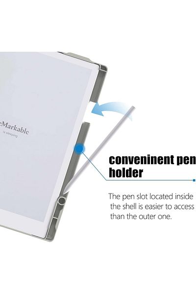 erorex حافظة لجهاز لوحي Remarkable 2 Paper - غطاء كتاب قابل للطي وقابل للتعديل لعرض متعدد - مع