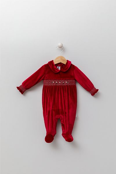 Babydola Walnut Orange 0-12 Months Baby Rompers with Booties for Girls Eid Gift
