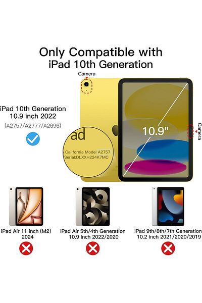 erorex حافظة JETech للأطفال لجهاز iPad 10 (10.9 بوصة، موديل 2022، الجيل العاشر) مع شاشة مدمجة