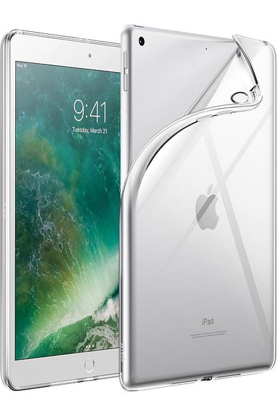 erorex حافظة JETech لجهاز iPad مقاس 9.7 بوصة (الجيل السادس/الخامس، 2018/2017)، مصنوعة من مادة TPU الناعمة الشفافة والنحيفة المقاومة للصدمات