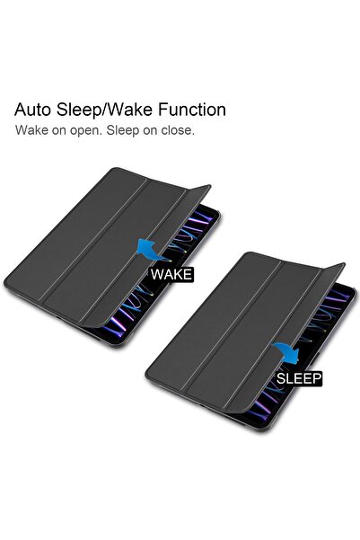 erorex Fegishilly Compatible with iPad Pro 11 2024 (5th Gen) Tablet Tri-Folding Stand Magnetic Smart Folio