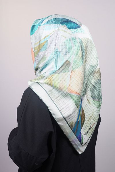 PİRAMİT Φουλάρι από ρεγιόν με σχέδιο Pyramid Luxer - Pattern-32 - Color-04