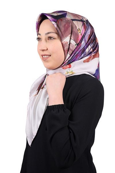 PİRAMİT Φουλάρι από ρεγιόν με σχέδιο Pyramid Luxer - Pattern-23 - Color-13