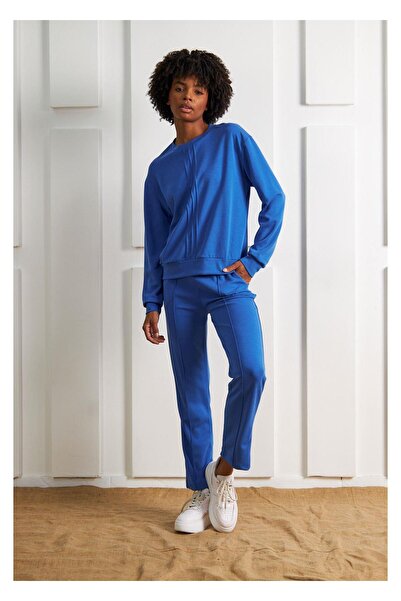 TIFFANY&TOMATO Bisiklet Yaka Uzun Kol Dalgıç Sweatshirt-Saks