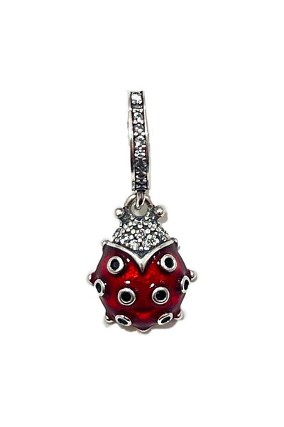 Fubena Red Spotted Ladybug Dangle Charm