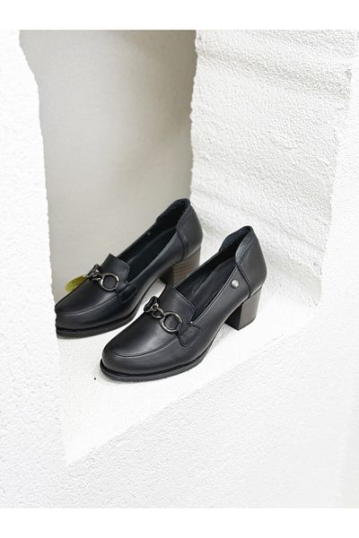 Mammamia D25YA-3345 PIELE VERITĂ CU DETALII CATARAMĂ TOC 6CM PANTOF DE ZILNIC FEMEI