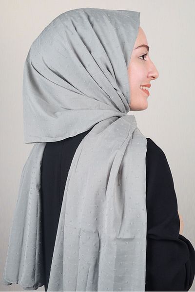 poloist Solid Color Chiffon Pintuck Shawl - Pattern-01 - Color-21