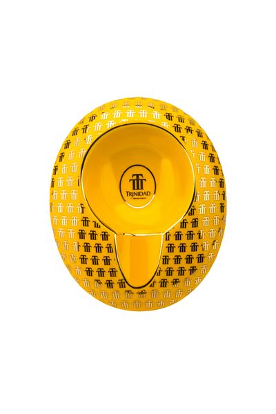 Lubinski Trinidad Single Oval Ceramic Cigar Ashtray Yellow